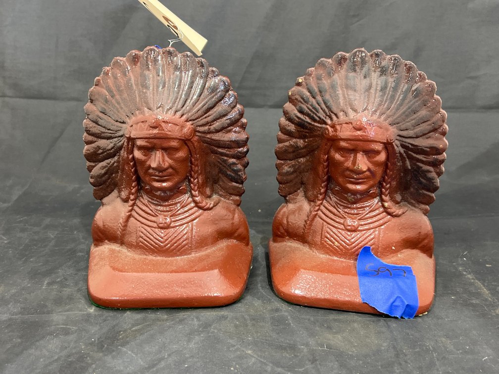 Cast Iron Native Bookends