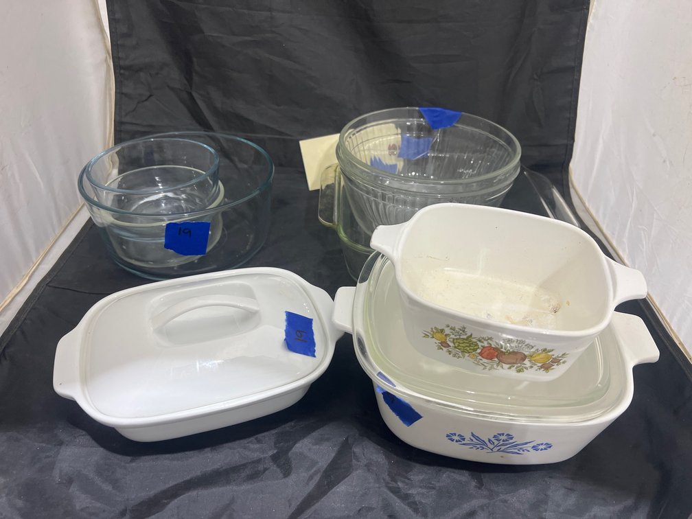 Anchor Hocking & Pyrex Mixing Bowls - Corningware Casseroles