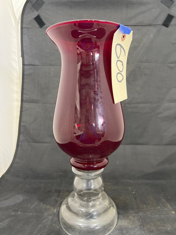 Large Glass Candle Holder