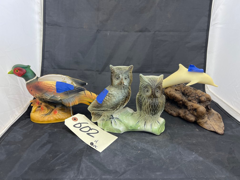 Pheasant Planter - Owl Figurine - Dolphin Figurine