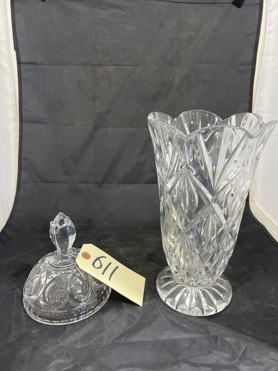 Glass Vase & Glass Lid