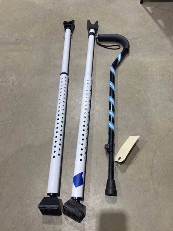 3 Pcs - Door Security Poles & Cane