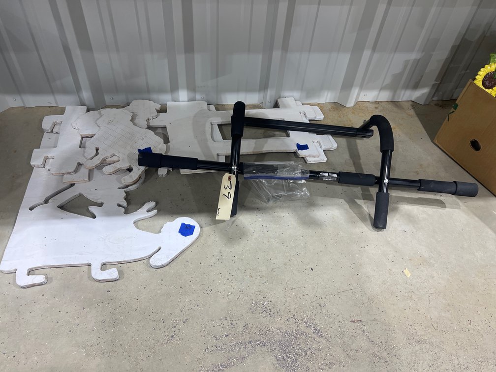 Over the Door Pull Up Bar & Wooden Nativity
