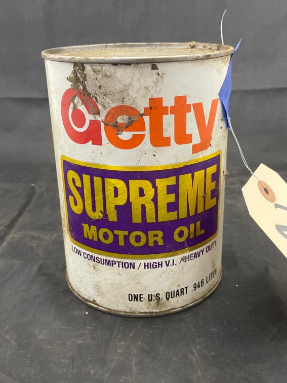 Getty Supreme Motor Oil Sealed Can