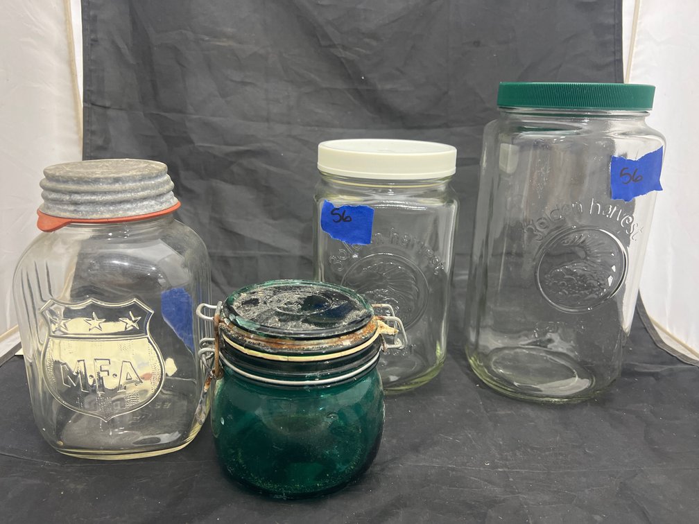4 Pcs - 3 Jars w/Lids