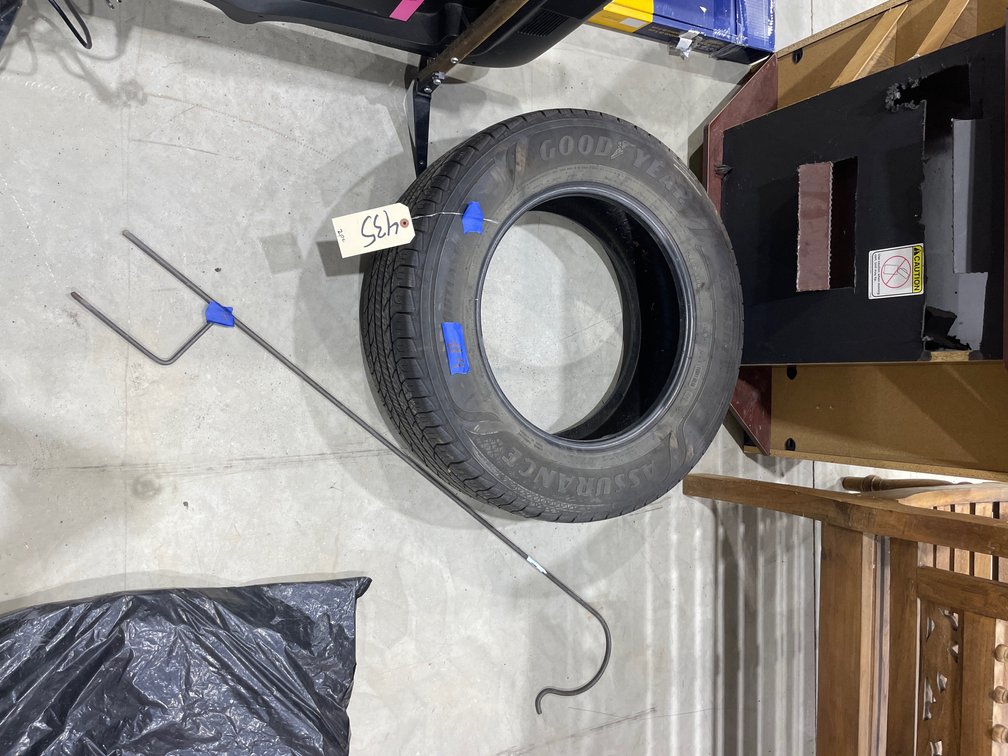 2 Pcs - Goodyear Tire 235 65/R17 & Garden Shephard's Hook