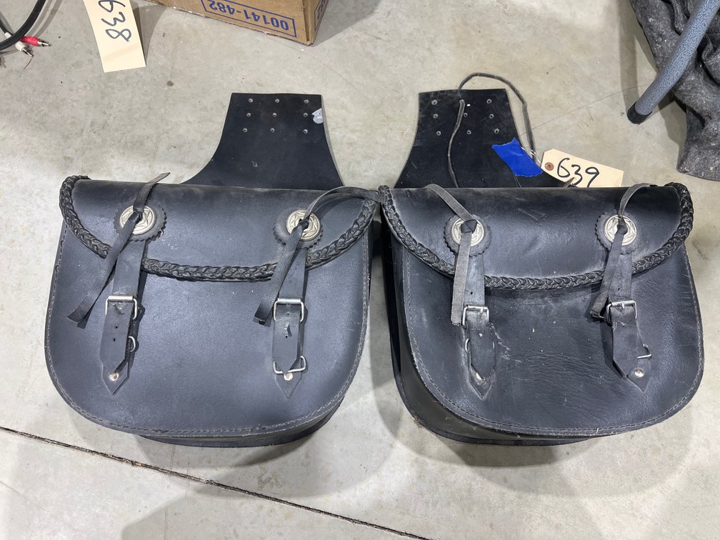 Pair Leather Saddlebags
