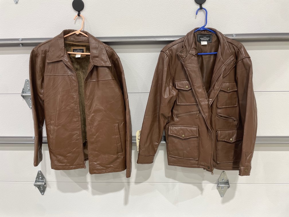 2 Pcs - Executive Decision Leather Coats Sz M & L