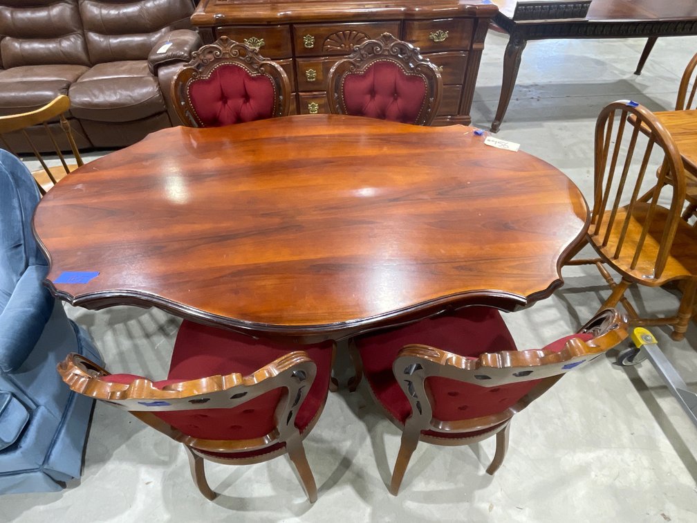 Wooden Dining Table w/4 Chairs 68"L x 43"W x 30"H