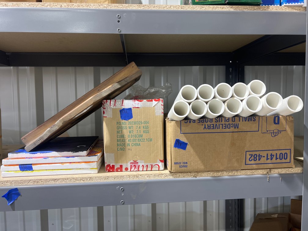 PVC Pipe & Fittings - Wooden Heart Shelf 17"L
