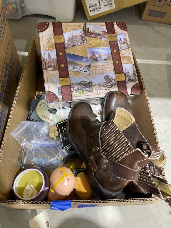 Tin - Assorted Decor - J Ferrara Men's Boots Sz 9-1/2 & More