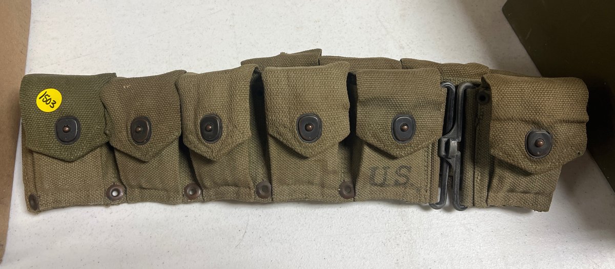 WWII Ammo Belt with M2 Ball in Clips - Collectors Item - 30-06 - 80 Rounds