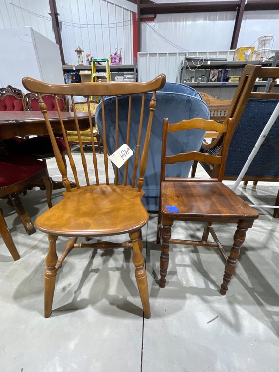2 Pcs - Wooden Child's Chair & Wooden Dining Chair