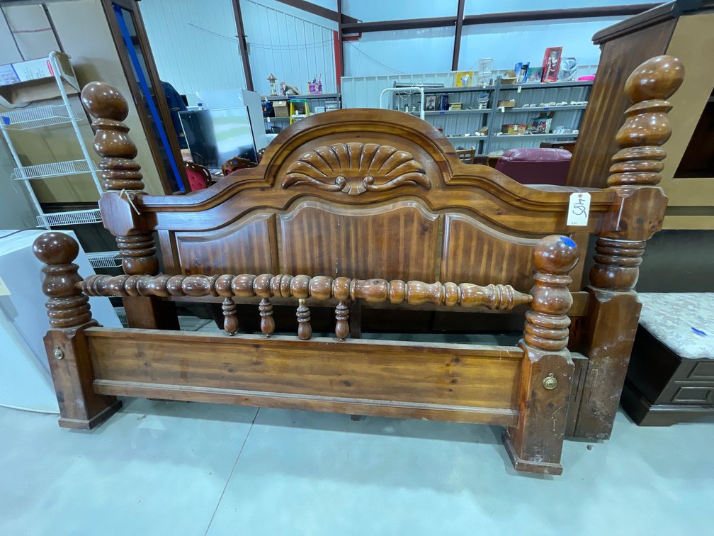 Wooden Bed Frame - Headboard - Footboard 87"