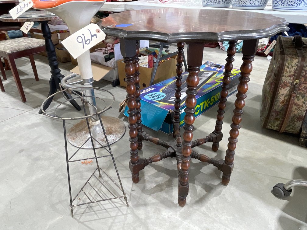 Wooden Side Table 26"Dia x 29"H