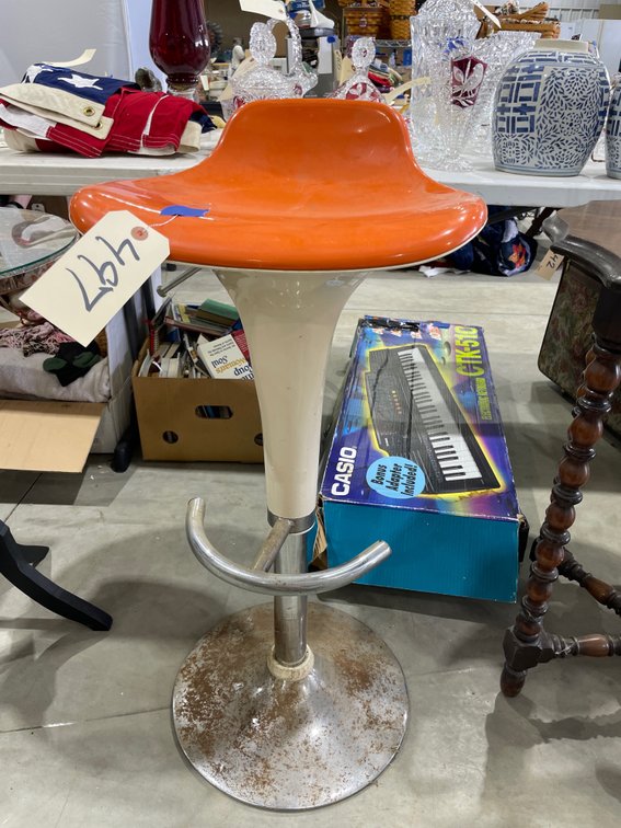 Vintage Swivel Bar Stool 38"H
