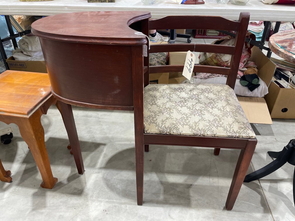 Vintage Telephone Table w/Seat 31"L x 15"W x 30"H