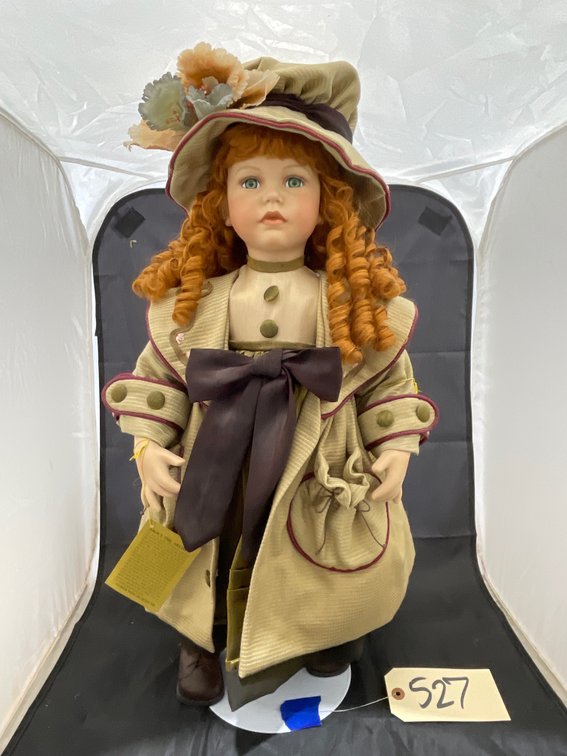 Seymor Mann Porcelain Doll on Stand