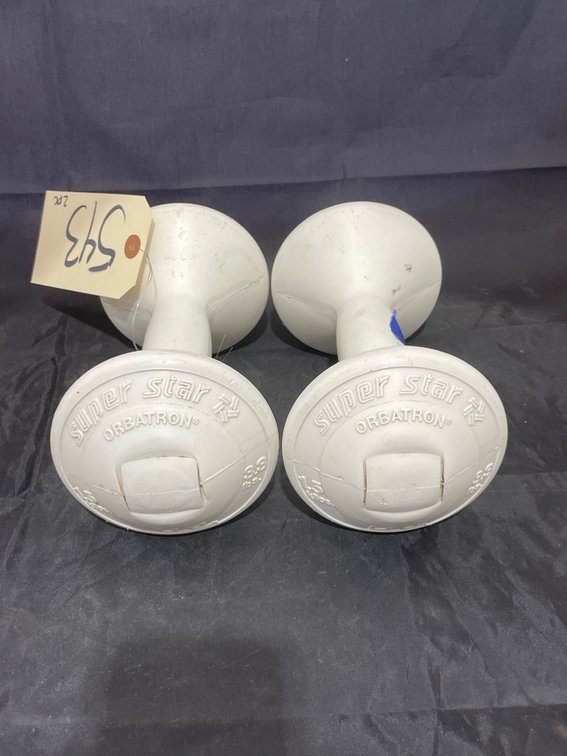 Pair Plastic 3.3lb Dumbbells