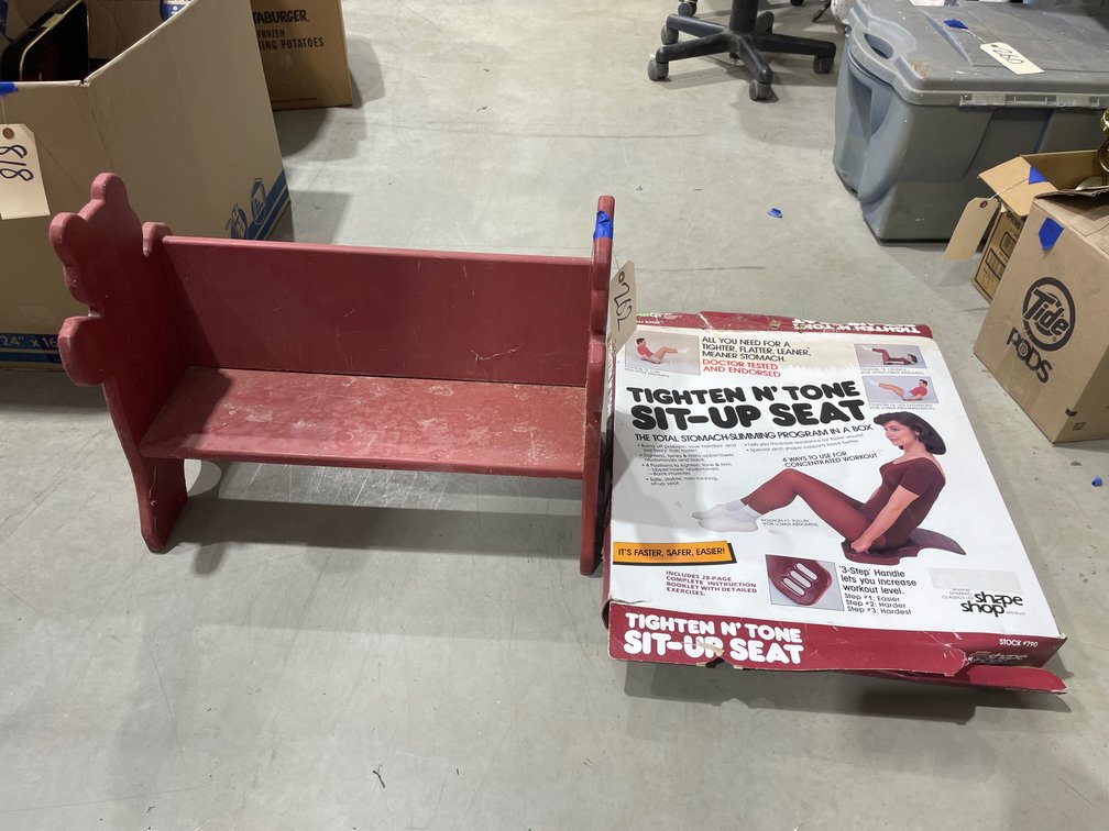 2 Pcs - Wooden Child's Bench & Sit Up Seat