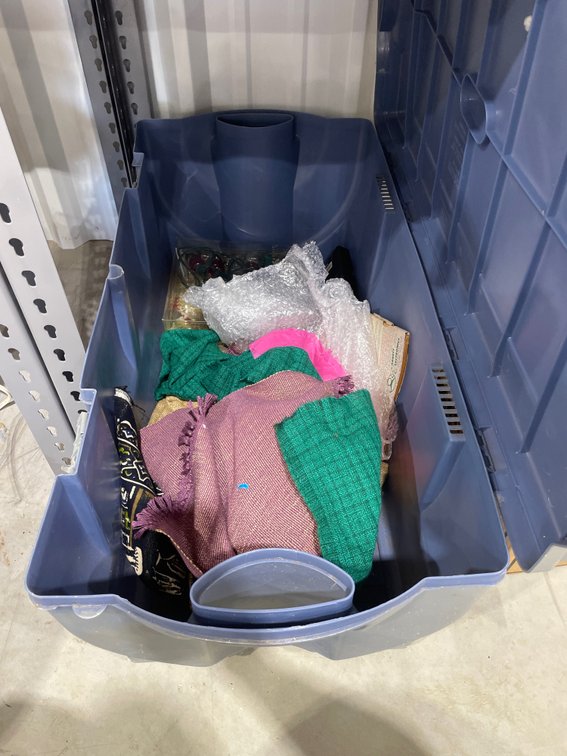 Storage Container w/Fabric - String Lights & More