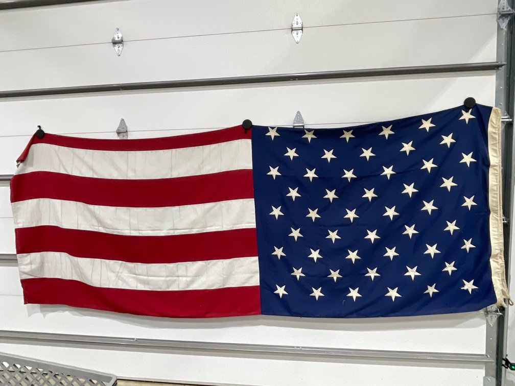 Large American Flag w/Embroidered Stars