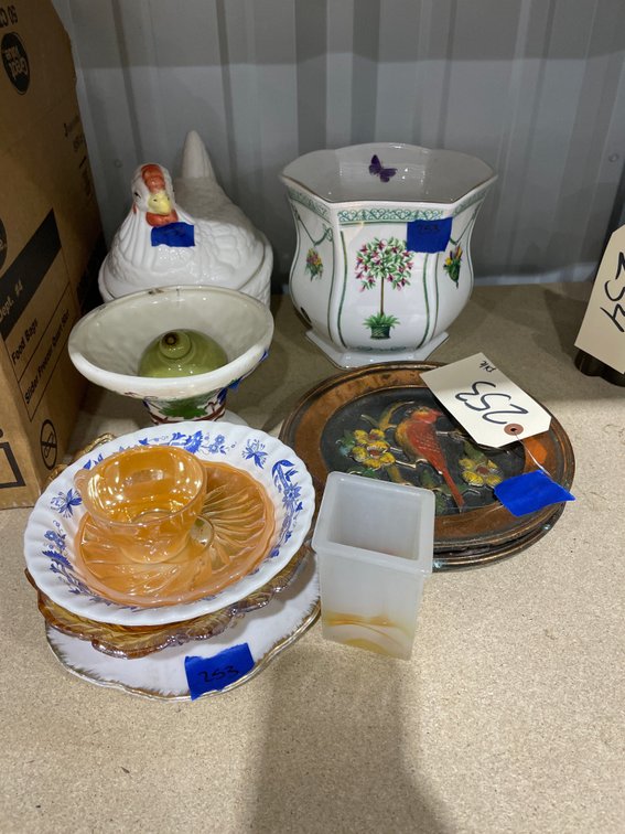 Hen on Nest Cookie Jar - Planter - Plates & More