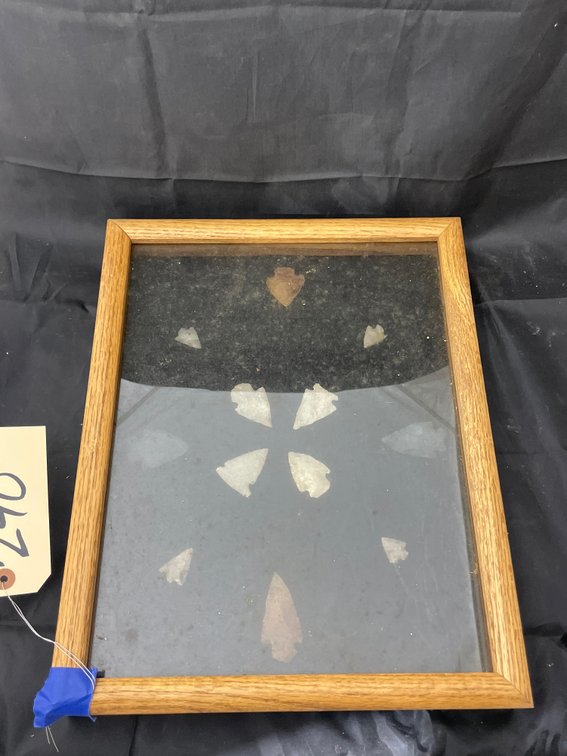12 Arrowheads in Shadow Box