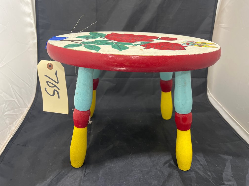 Wooden Foot Stool 13"L x 9"W x 9"H
