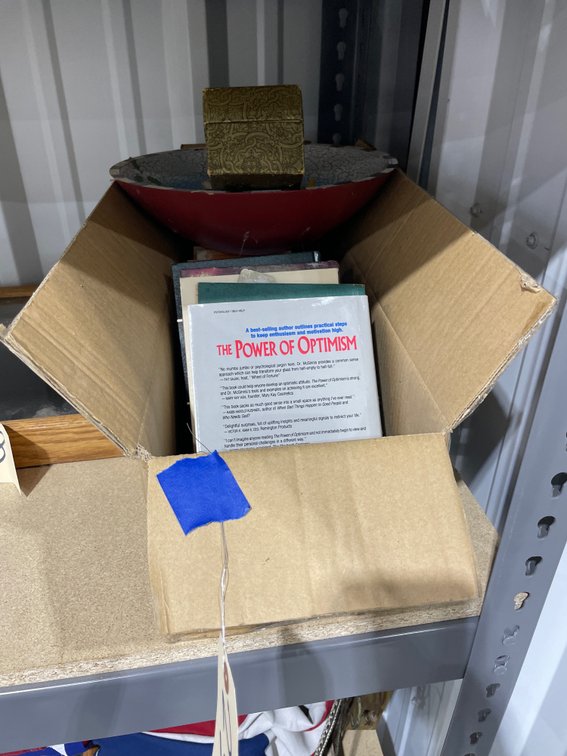 Box of Assorted Books & Wooden Holiday Bowl