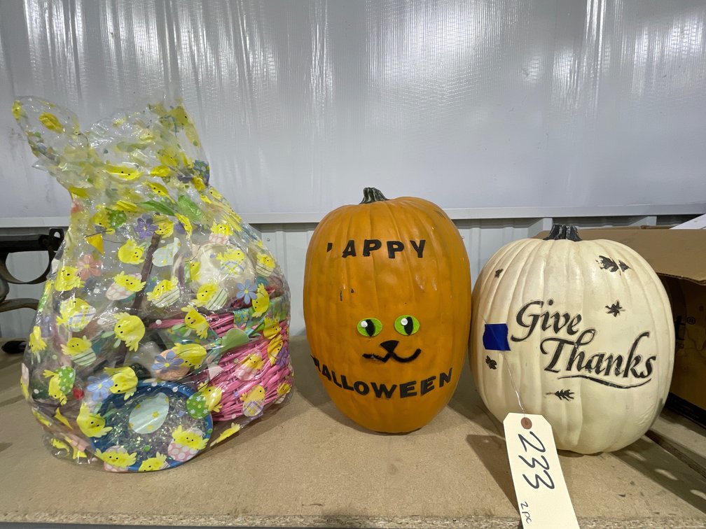 Easter Baskets & Faux Pumpkins