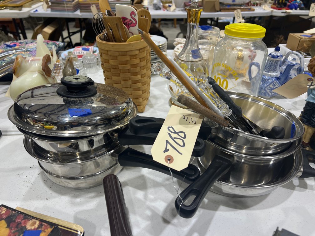 Stainless Steel Pots & Pans - Assorted Kitchen Utensils