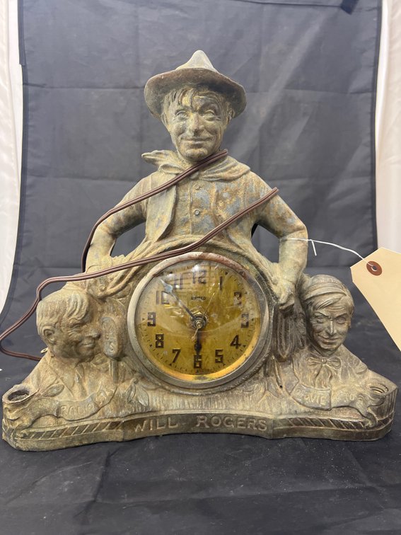 Will Rogers Elec Mantle Clock