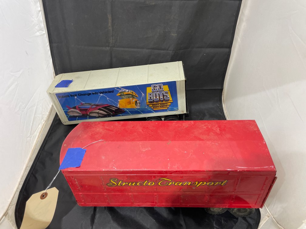 2 Pcs - Metal Truck Trailers