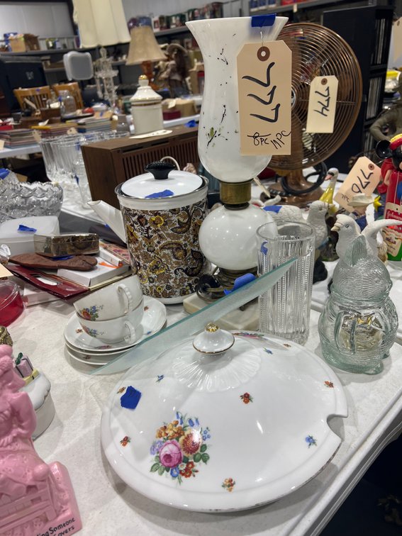 11 Pcs - Coffee Pot - Table Lamp - Teacup Saucers & More