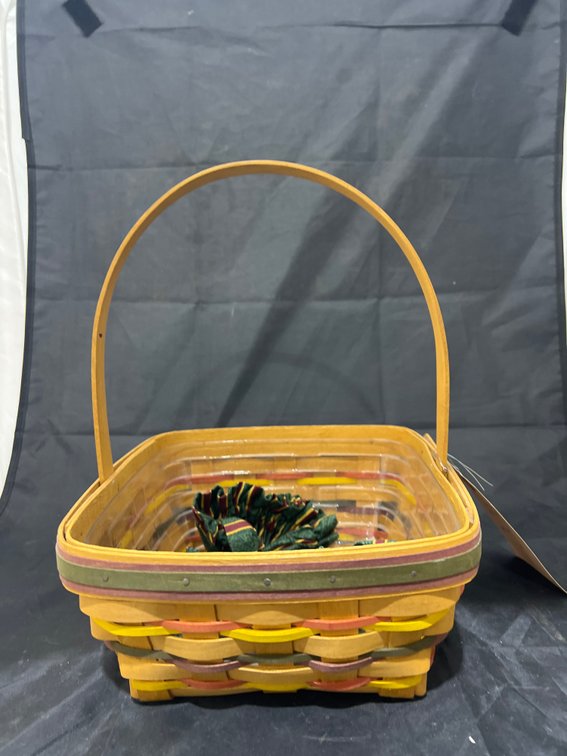 Longaberger Basket w/Fabric Skirt