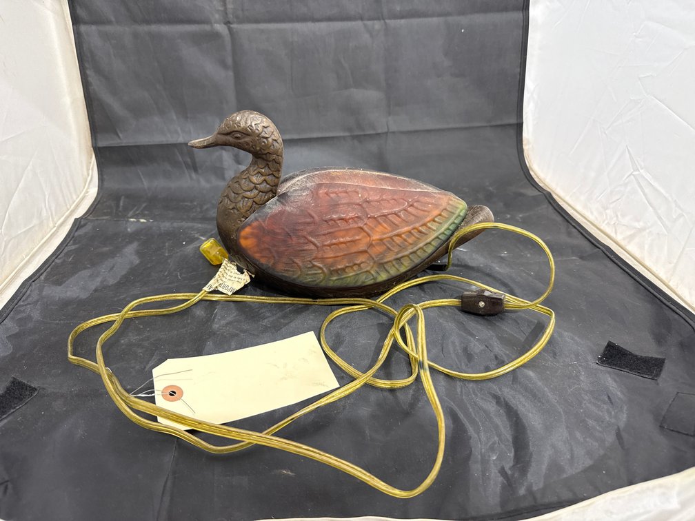 Stained Glass Elec Duck Lamp