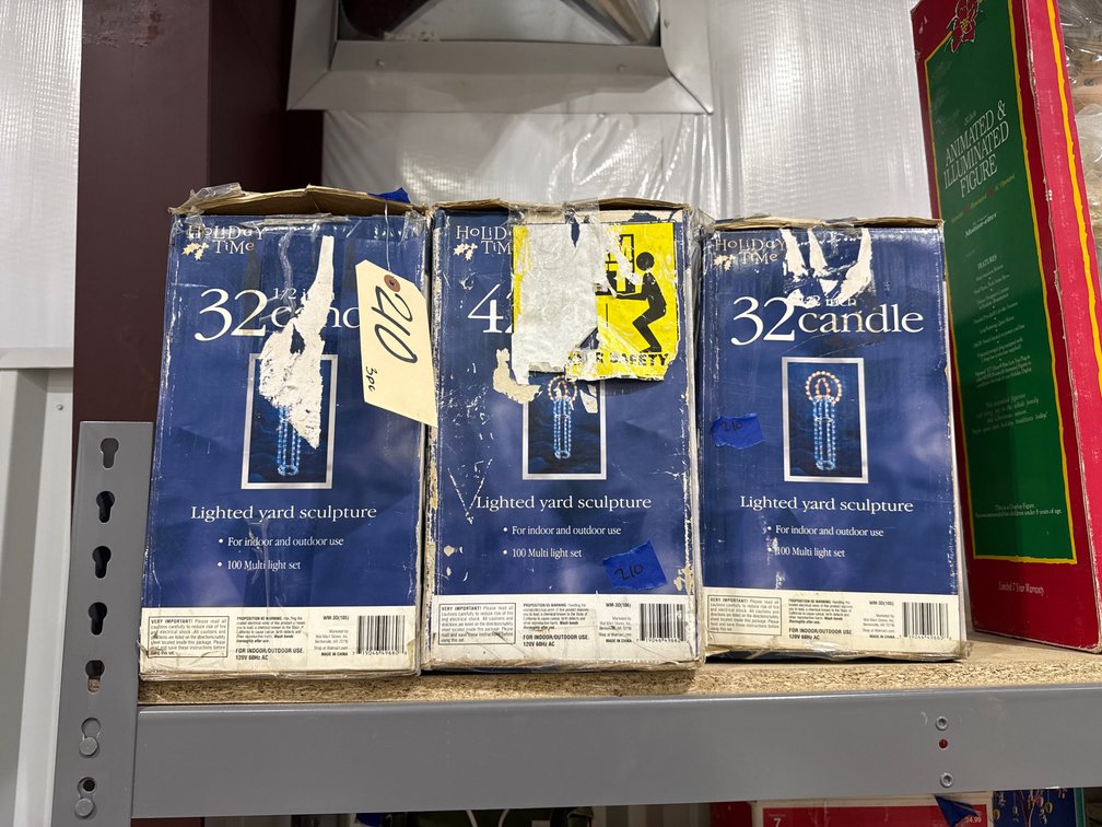 3 Pcs - 32 Candle Lighted Yard Sculptures