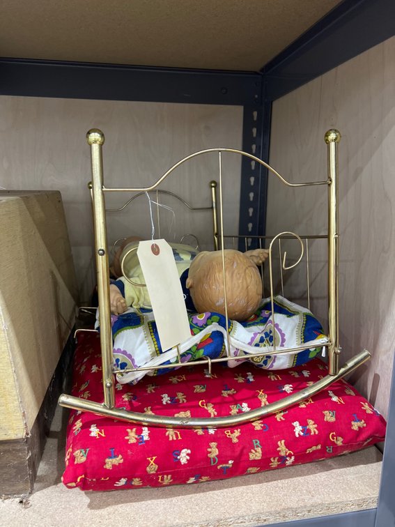 Metal Doll Bed w/Baby Doll
