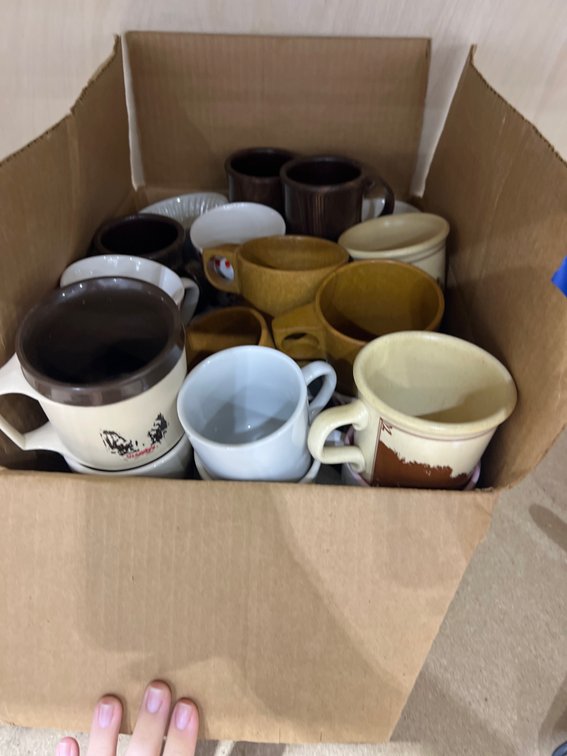 Box of Assorted Coffee Mugs