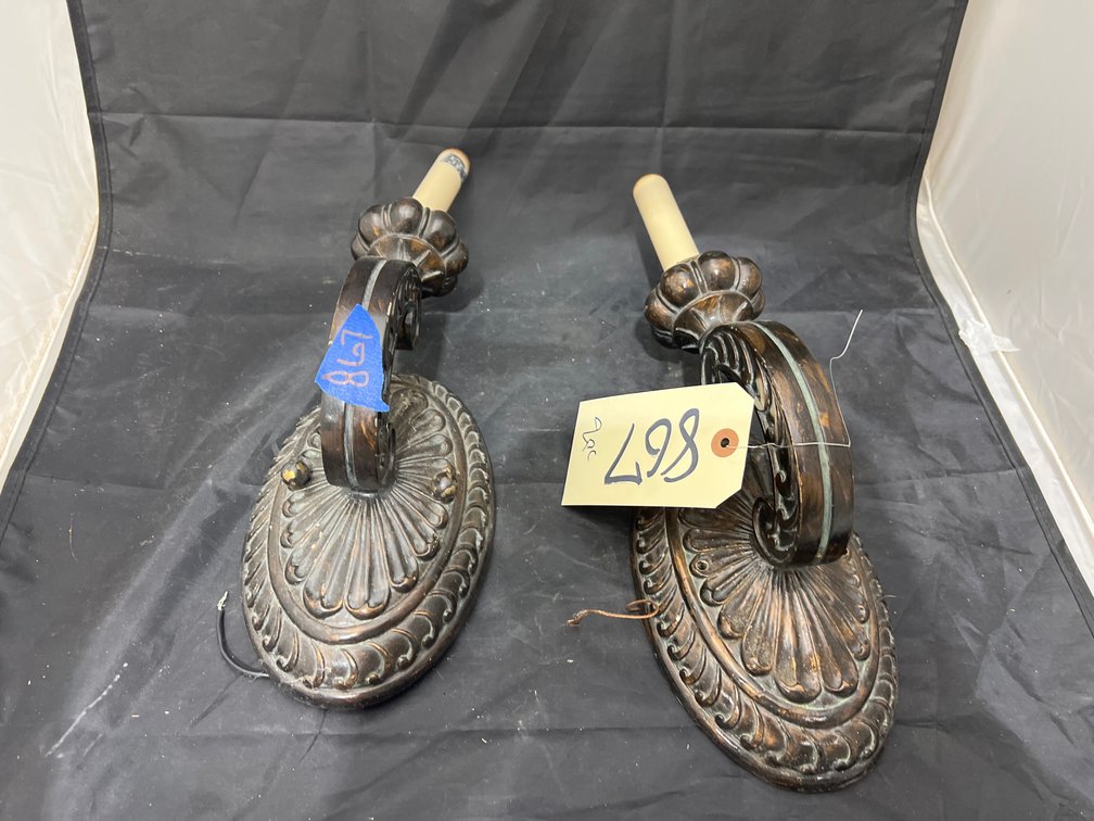 2 - Elec Candle Stick Style Wall Sconces