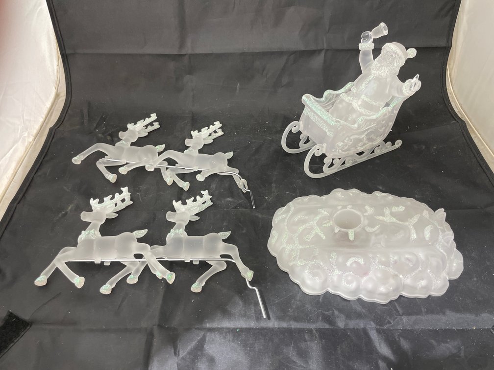 Up & Away Acrylic Santa & Reindeer