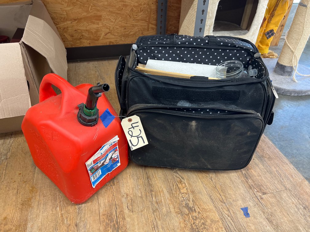 Art Supplies - Rolling Portfolio - 5-Gal Plastic Gas Can w/