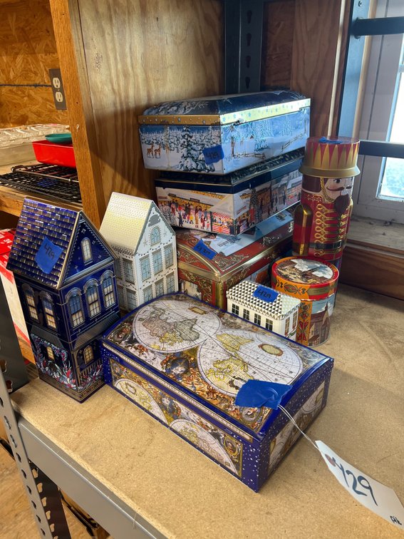 Stack of Assorted Tins