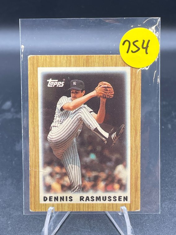 1987 TOPPS MINI LEAGUE LEADERS #66 DENNIS RASMUSSEN NM-MNT