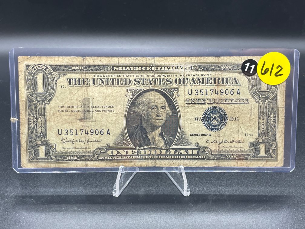 1957 B 1 DOLLAR SILVER CERTIFICATE