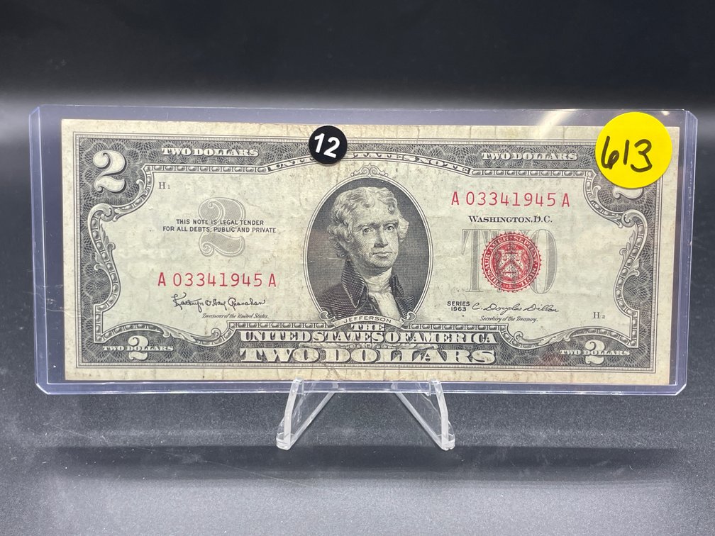 1963 $2 DOLLARS RED SEAL