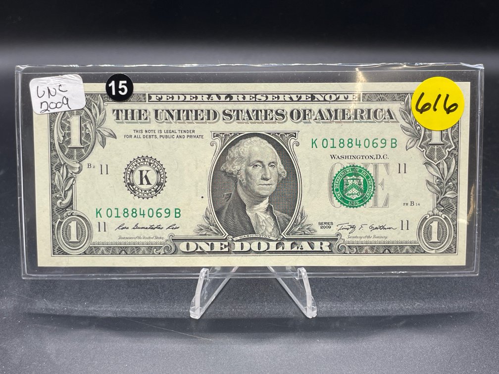 2009 $1 DOLLAR NOTE UNCIRCULATED