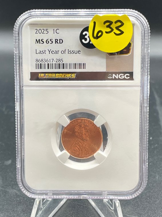 2025 PENNY MS 65 NGC RED LAST YEAR OF ISSUE
