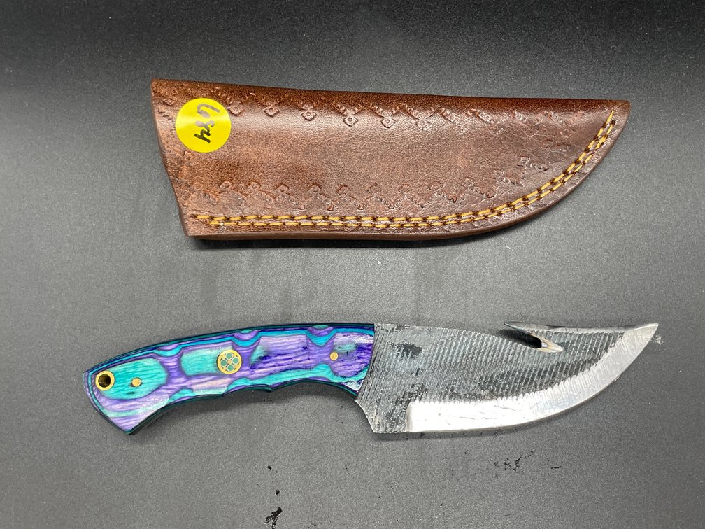 Fixed Blade Knife w/Leather Sheath